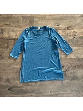 Chicos Blue Tunic Sweater (Size 2)
